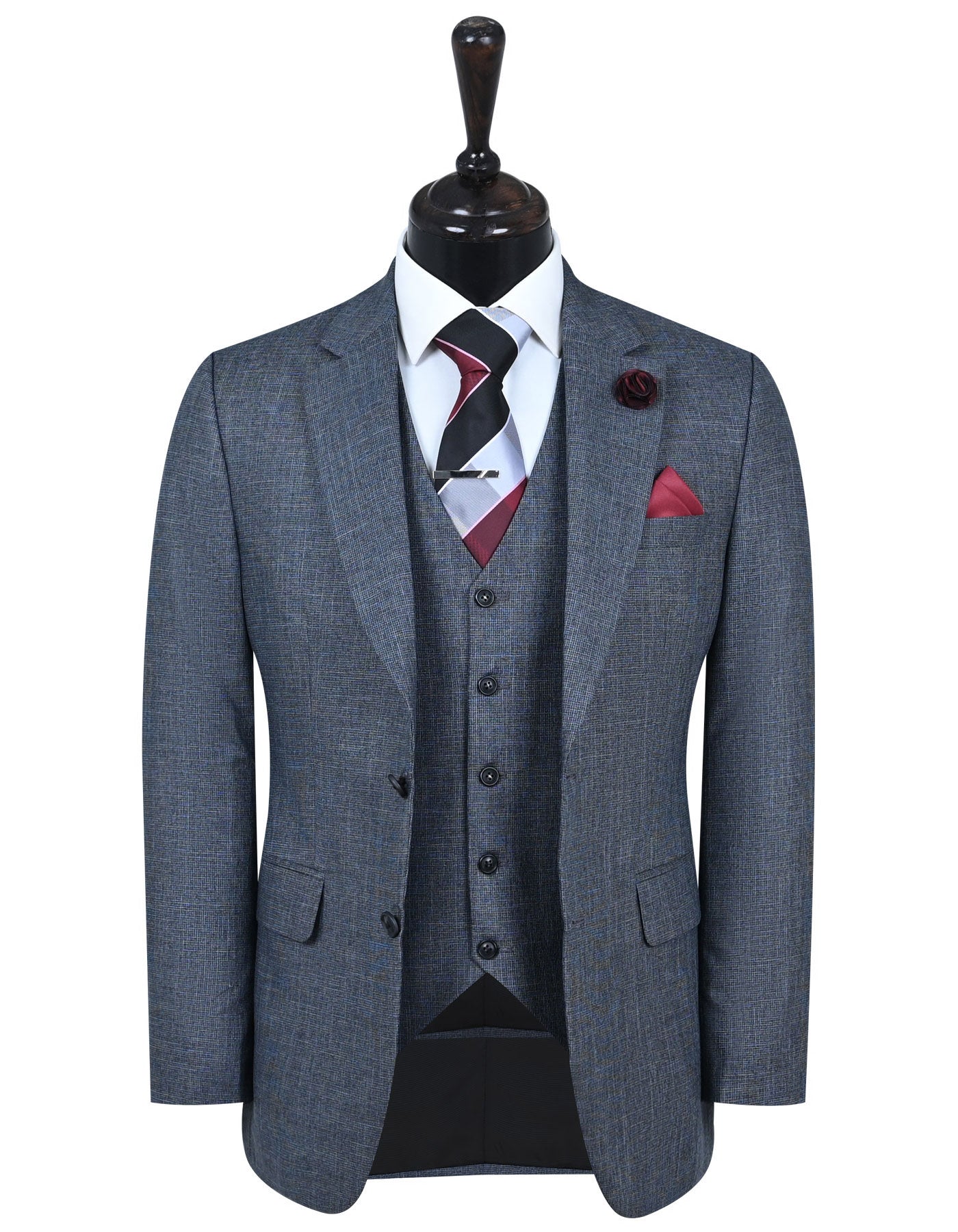 Lexus Notch Lapel 3 Pcs Suit Texture