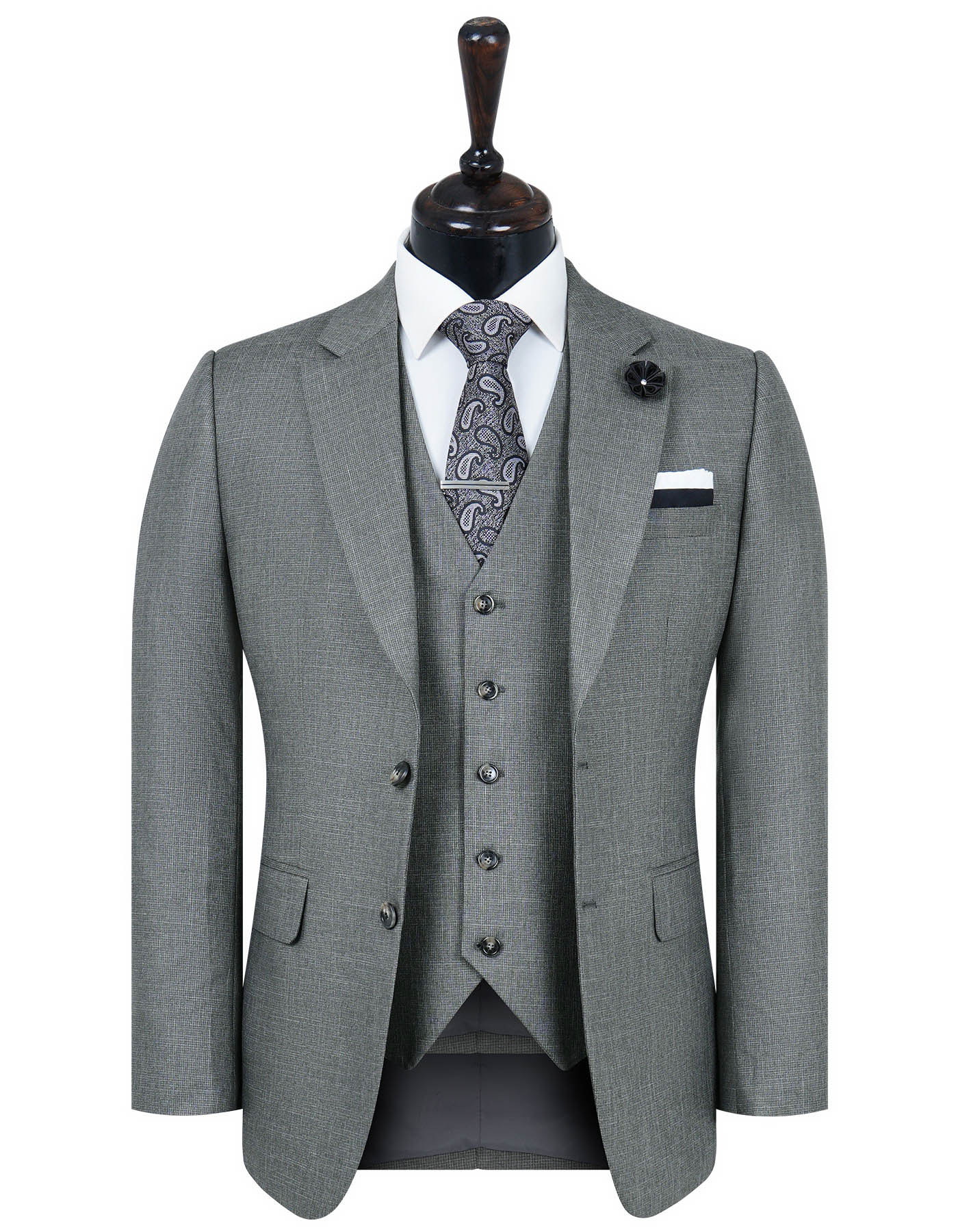 Lexus Olive Colour 3 Pcs Suit Full Sleeves